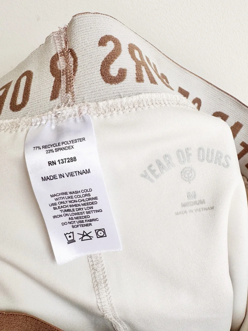 Year of Ours Logo Waistband Skort White Athletic Tennis Golf Skirt Size M